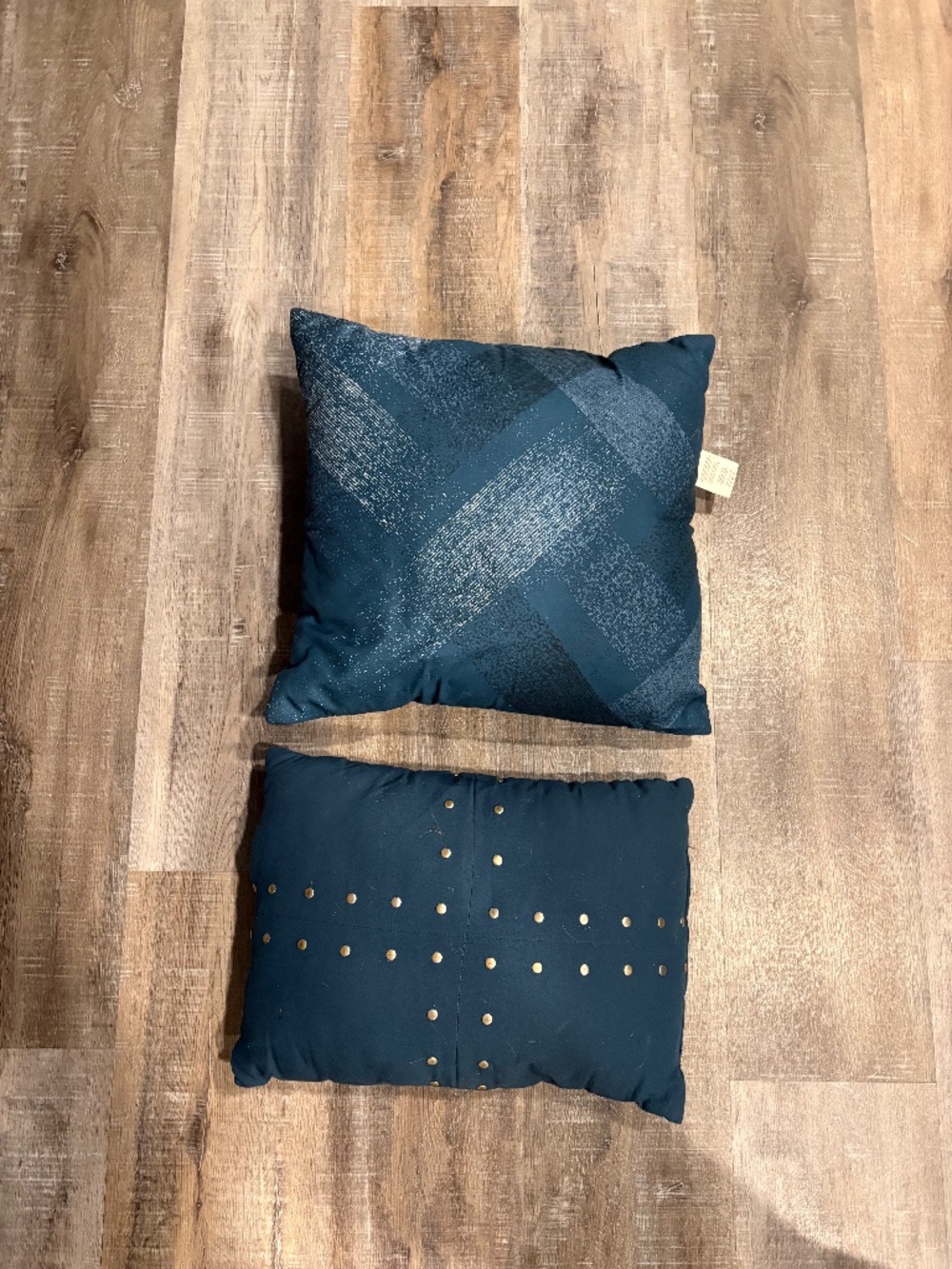 Navy Blue Decorative Throw Pillow Set – Modern Accent Pillows (Set of 2)